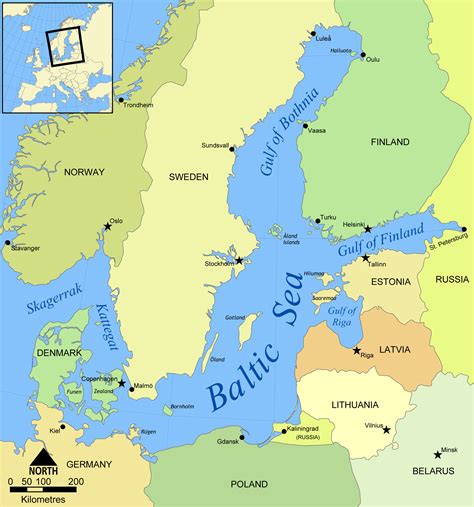 map showing baltic sea